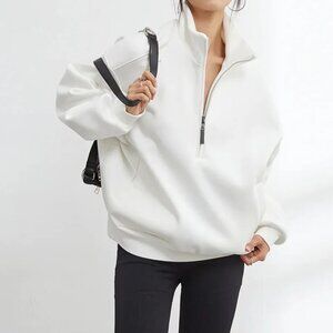COMMENSE Break Free Scuba Sweatshirt - WHITE